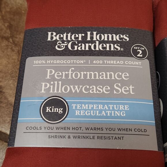 Better Homes & Gardens King Pillowcases – 8 Ct, 400 TC, Temp Regulating - Picture 3 of 7